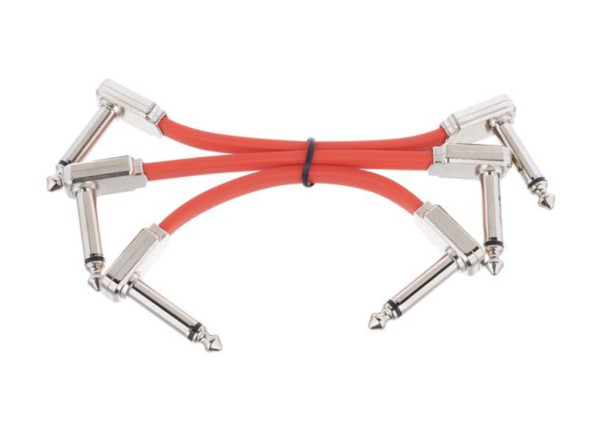Ernie Ball Red Flex Ribbon Patch Cable 3 Ernie Ball Red Flex Ribbon Patch Cable 3